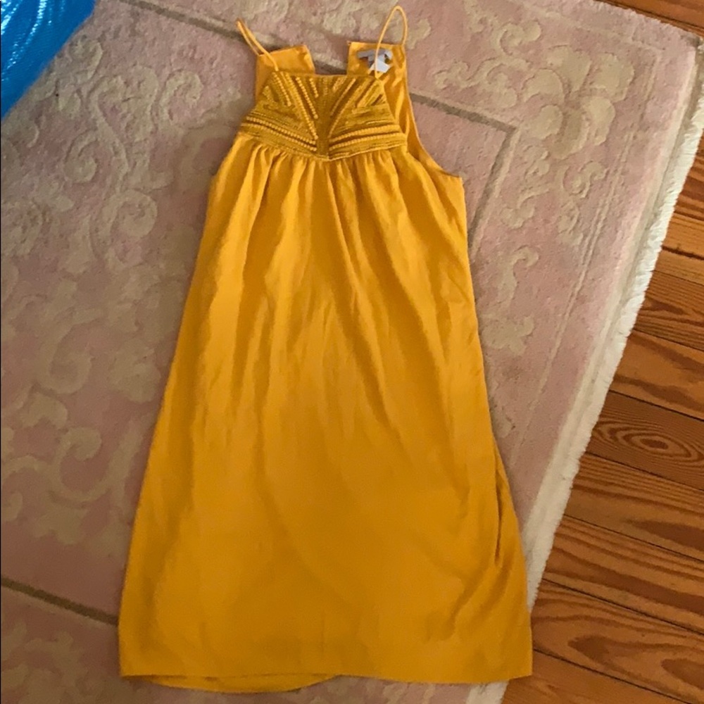 Yellow mini dress